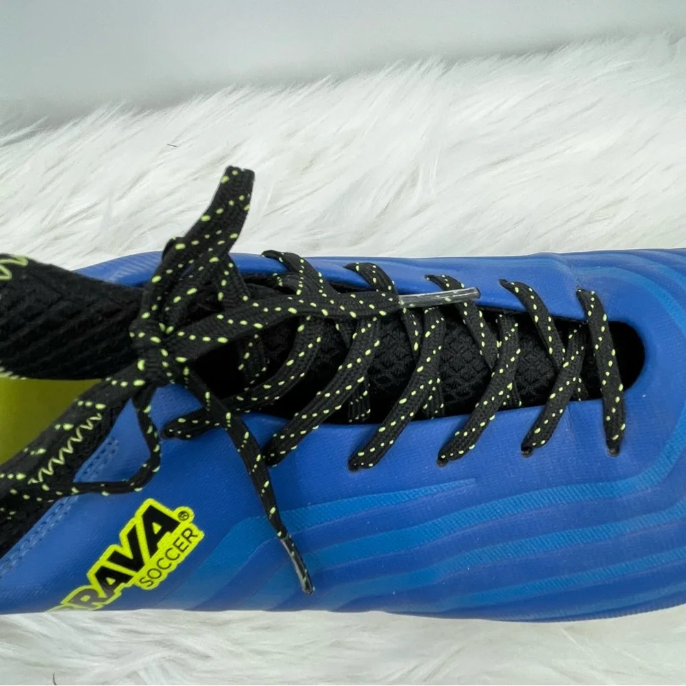 Brava Soccer Cleats Shoes Men's Size 11.5 D Lace Up Blue/Neon